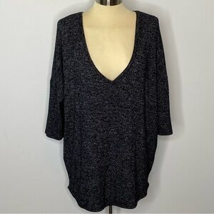 Express Black Charcoal Tunic Top